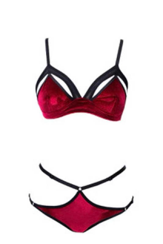 Merope Velvet Bordeaux Slips
